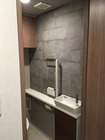 トイレのカウンター上にストーンⅡのグレー