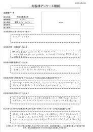 メールでのやりとりは返信が早く安心できた。実際に採寸に来られた方も施工の方も丁寧だった。 ﾄｲﾚとﾘﾋﾞﾝｸﾞもアクセントになって、できあがりには大変満足です。