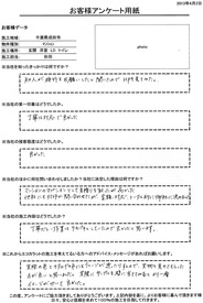 金額、対応、トータル的に決めました